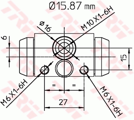 TRW Hjulbremsecylinder bwb170 for VAUXHALL SUZUKI