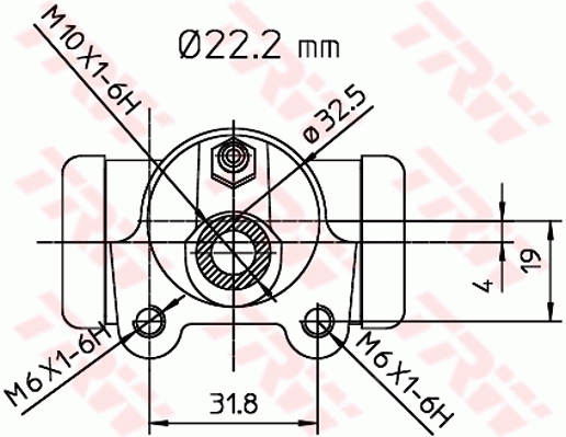 TRW Hjulbremsecylinder bwh146 for PEUGEOT RENAULT