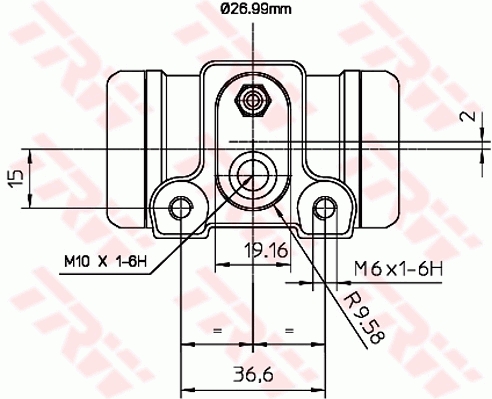 TRW Hjulbremsecylinder bwn240 for FIAT CITROËN PEUGEOT