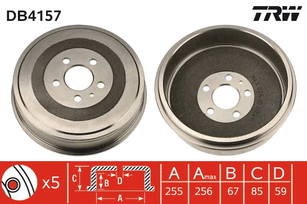 TRW Bremsetromle db4157 for PEUGEOT LANCIA