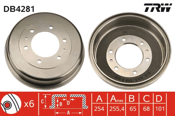 TRW Bremsetromle db4281 for FORD NISSAN