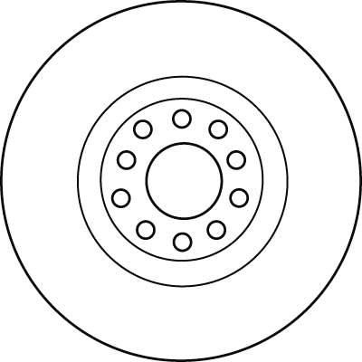 TRW Bremseskive df4209s 323mm 30mm for AUDI VW