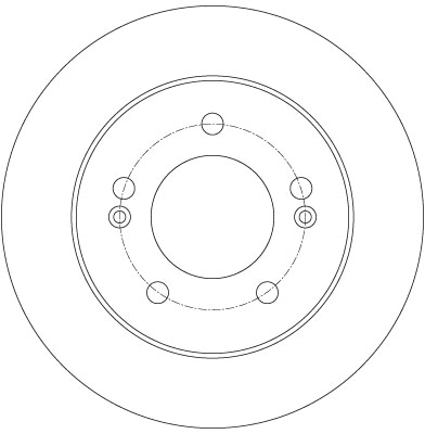 TRW Bremseskive df6144 258mm 10mm for KIA