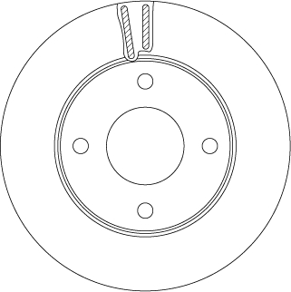 TRW Bremseskive df6417 257mm 26mm for NISSAN