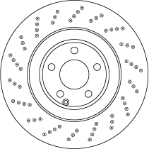 TRW Bremseskive df6668s 344mm 32mm for MERCEDES-BENZ