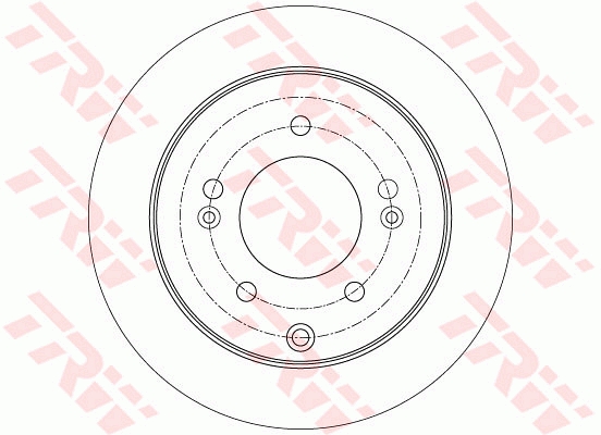 TRW Bremseskive df7819 fuld 262mm 10mm for CHANGAN HYUNDAI (BEIJING) KIA