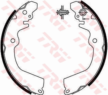 TRW Bremsebakkesæt gs8666 for MITSUBISHI SUBARU
