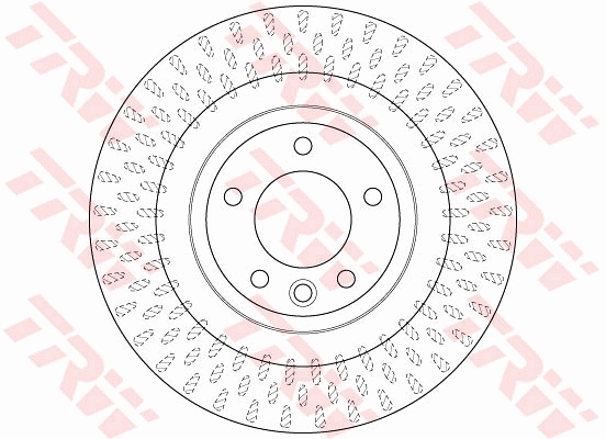 TRW Bremseskive df6528s 350mm 25mm for LAND ROVER