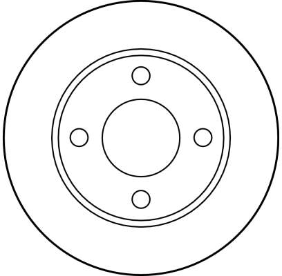 TRW Bremseskive df1526 245mm 10mm for VW