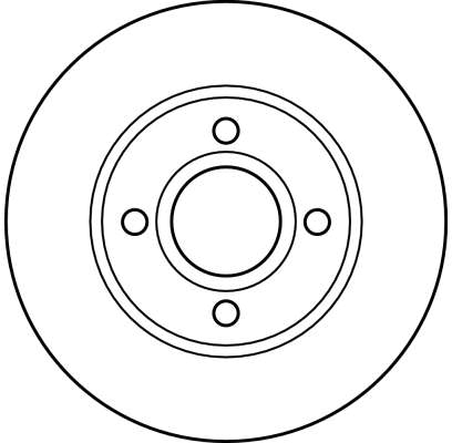 TRW Bremseskive df2622 ventileret 260mm 24mm for FORD