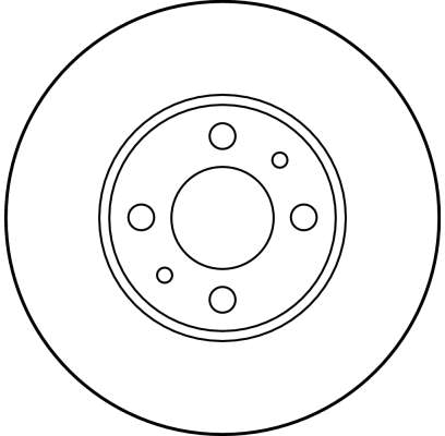TRW Bremseskive df2734 258mm 22mm for CITROËN PEUGEOT LANCIA FIAT CHRYSLER