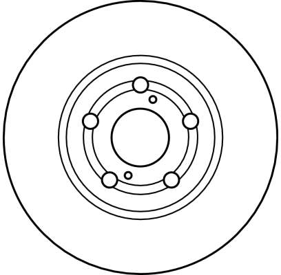 TRW Bremseskive df4046 260mm 25mm for TOYOTA