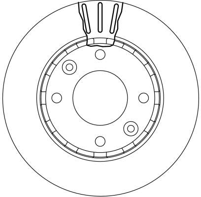 TRW Bremseskive df4171 ventileret 258mm 24mm for KIA