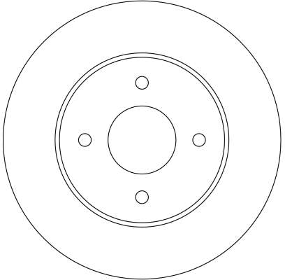 TRW Bremseskive df4240 fuld 278mm 10mm for NISSAN