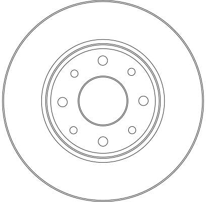 TRW Bremseskive df4379 258mm 9mm for TOYOTA