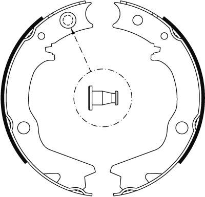 TRW Bremsebakkesæt, parkeringsbremse gs8479 for MITSUBISHI SUBARU