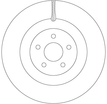 TRW Bremseskive df6871 350mm 25mm for FORD