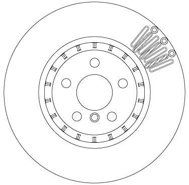 TRW Bremseskive df6892s Todelt bremseskive 345mm 24mm for BMW (BRILLIANCE) BMW TOYOTA