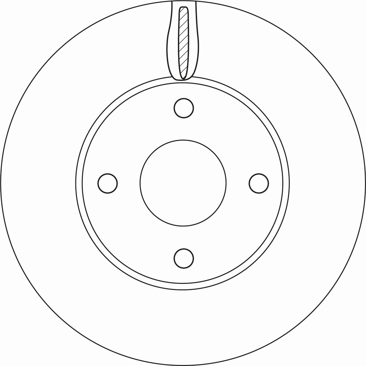 TRW Bremseskive df6593 262mm 23mm for FORD