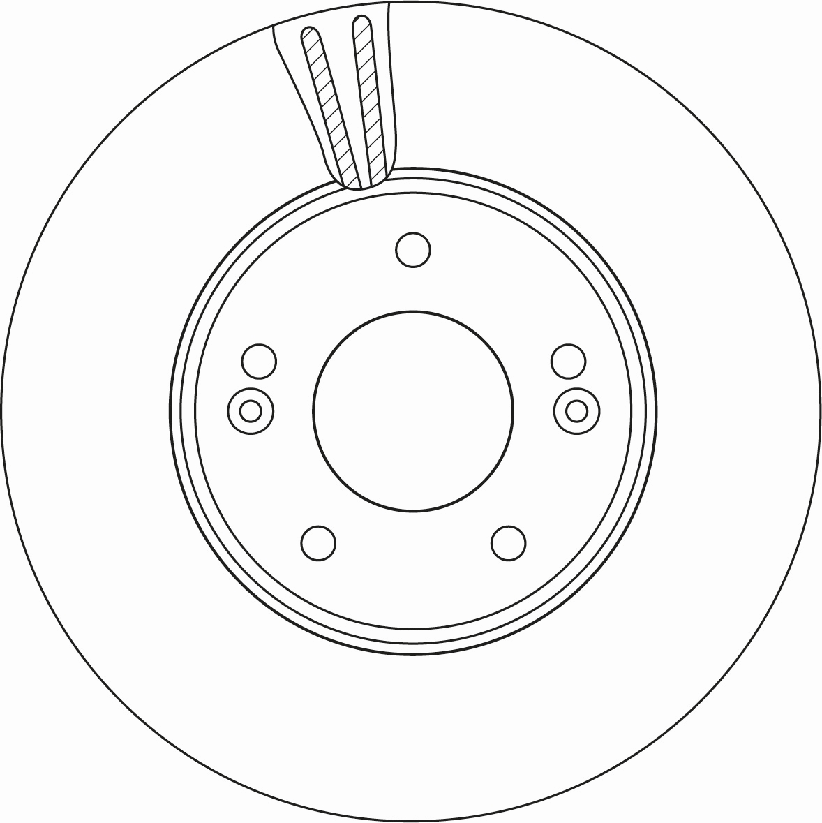TRW Bremseskive df6966 288mm 25mm for KIA