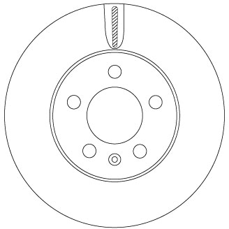 TRW Bremseskive df6584 256mm 22mm for AUDI