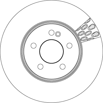 TRW Bremseskive df6641s Todelt bremseskive 305mm 28mm for MERCEDES-BENZ