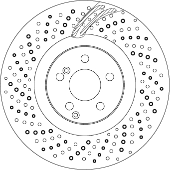 TRW Bremseskive df6862s 360mm 36mm for MERCEDES-BENZ