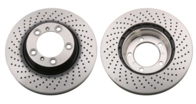 TRW Bremseskive df6267s perforeret 330mm 34mm for PORSCHE