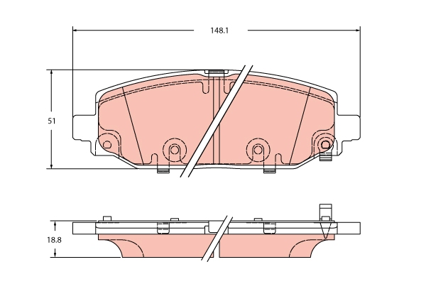 TRW Bremseklodser gdb2360 for JEEP