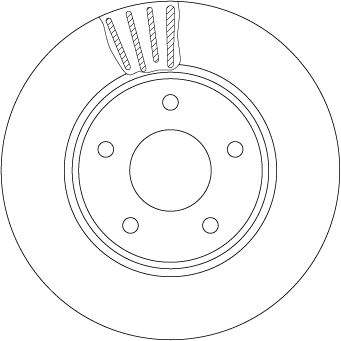 TRW Bremseskive df6754 283mm 28mm for NISSAN