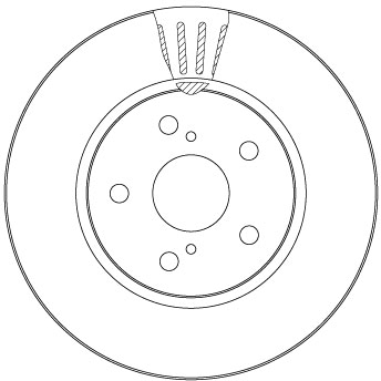 TRW Bremseskive df6986s 299mm 28mm for TOYOTA
