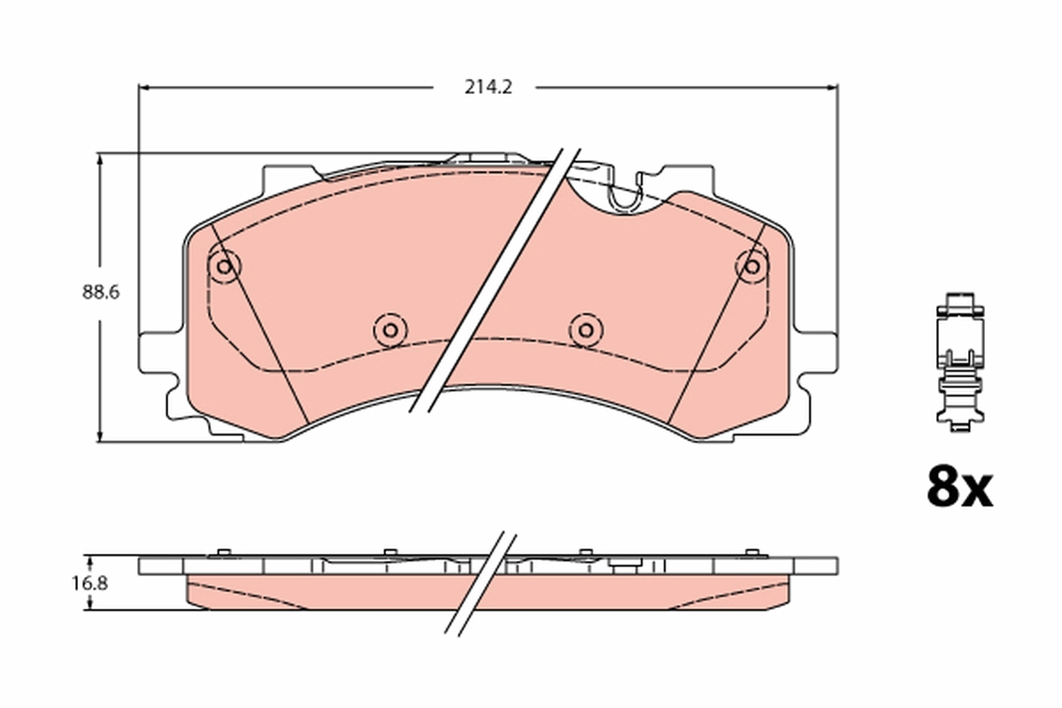 TRW Bremseklodser gdb2235 for VW AUDI