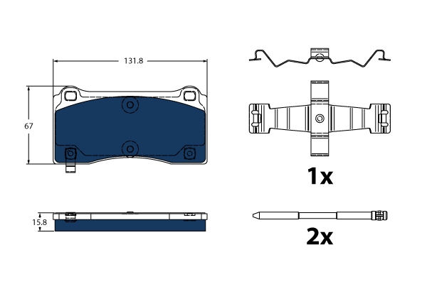 TRW Bremseklodser gdb2431bte for TESLA