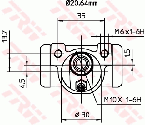 TRW Hjulbremsecylinder bwf262 for LANCIA