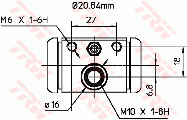 TRW Hjulbremsecylinder bwf307 for FIAT