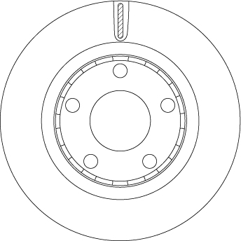 TRW Bremseskive df4352 ventileret 269mm 22mm for VW