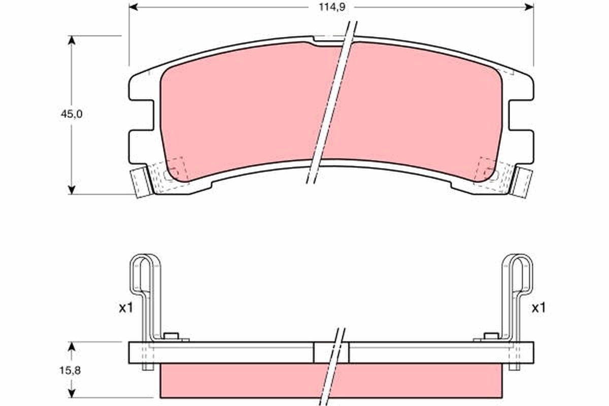 TRW Bremseklodser gdb1018 for NISSAN