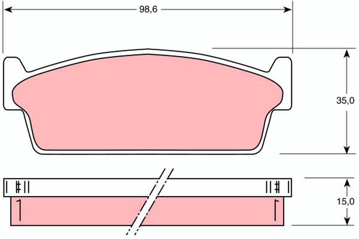TRW Bremseklodser gdb1021 for NISSAN