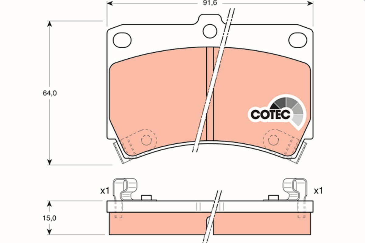 TRW Bremseklodser gdb1024 for MAZDA FORD USA