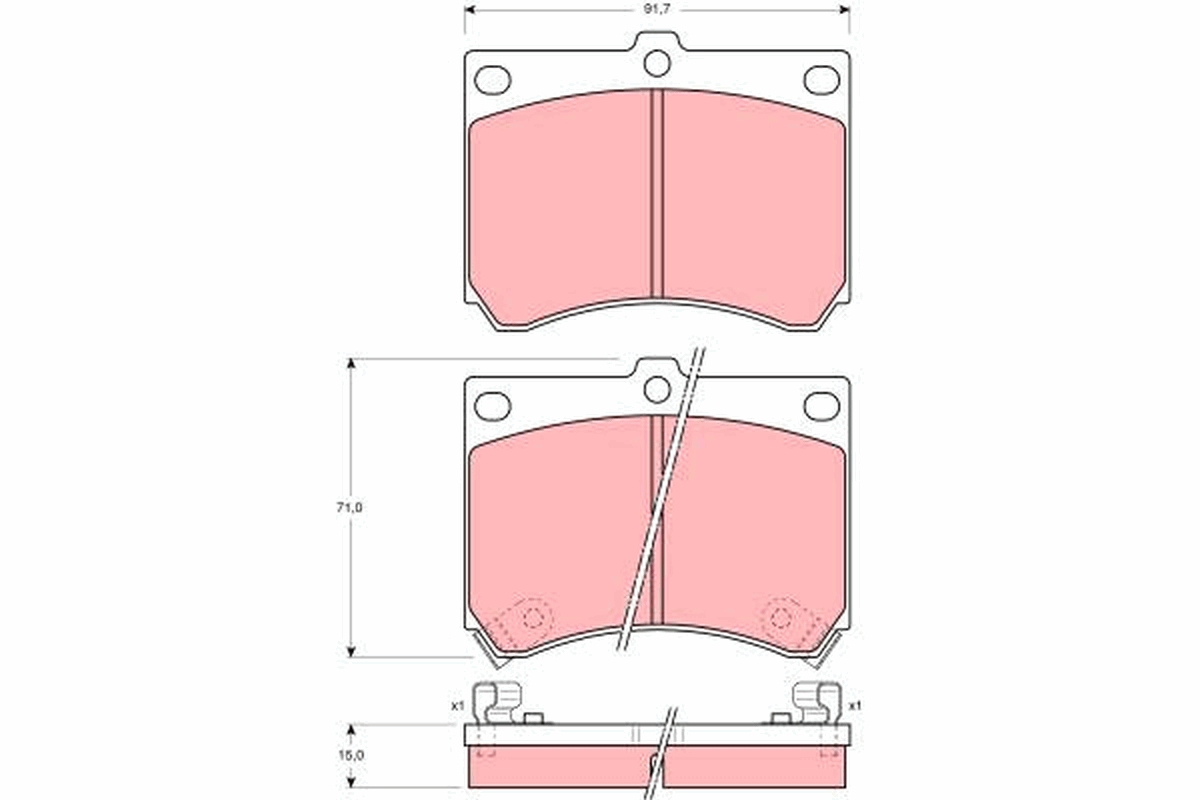 TRW Bremseklodser gdb1029 for MAZDA FORD USA