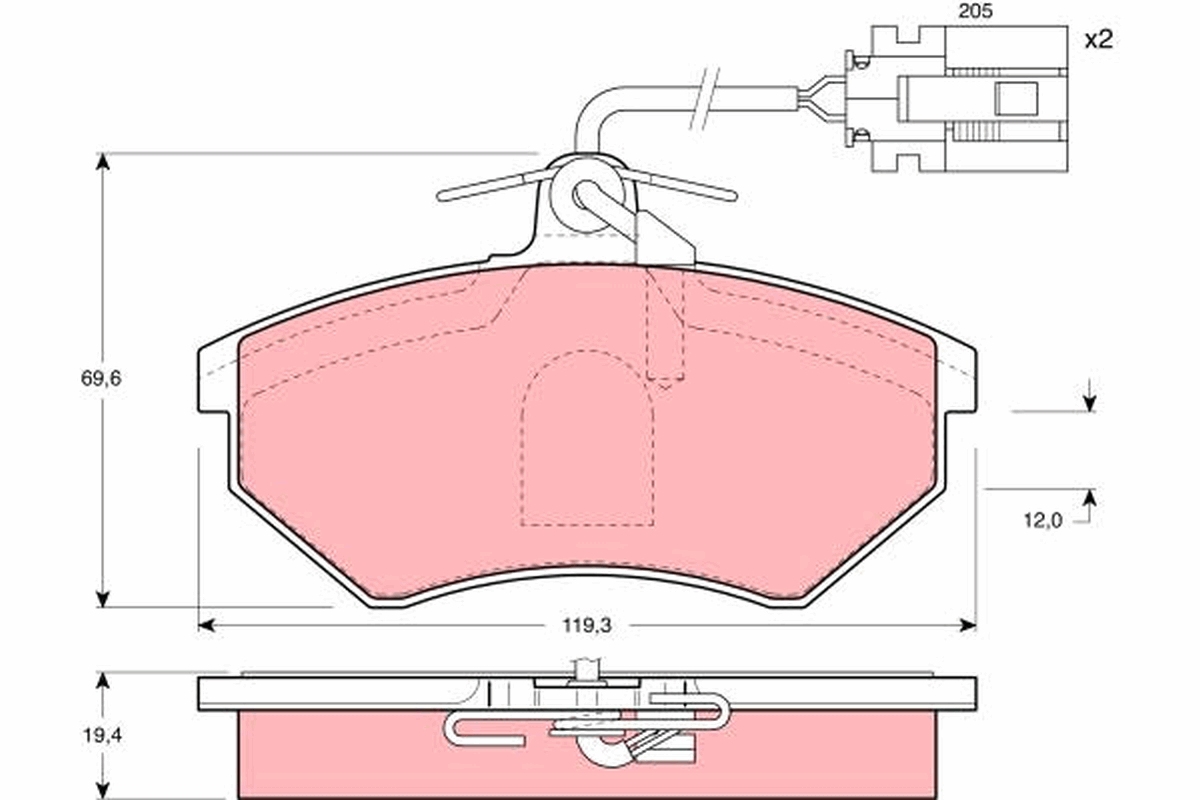 TRW Bremseklodser gdb1057 for VW