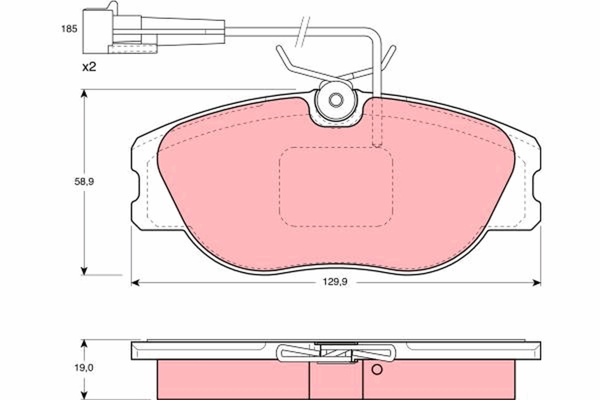 TRW Bremseklodser gdb1058 for LANCIA ALFA ROMEO FIAT