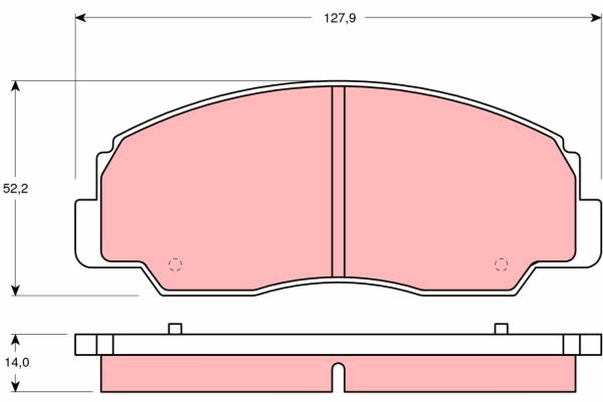 TRW Bremseklodser gdb1134 for DAIHATSU TOYOTA