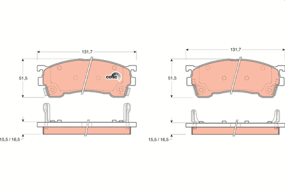 TRW Bremseklodser gdb1139 for FORD USA MAZDA HAIMA (FAW)