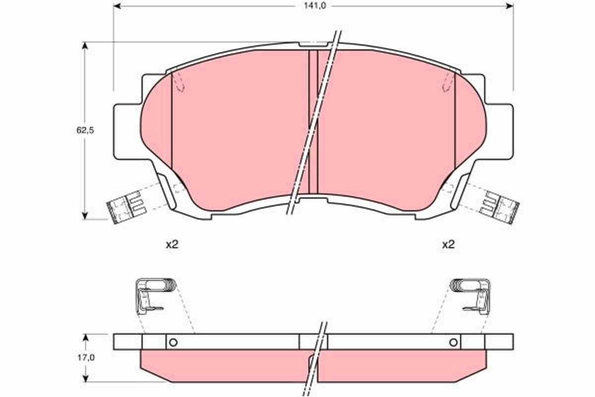 TRW Bremseklodser gdb1142 for LEXUS TOYOTA