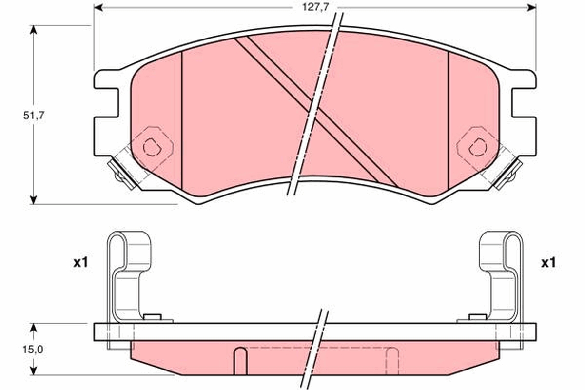 TRW Bremseklodser gdb1175 for NISSAN