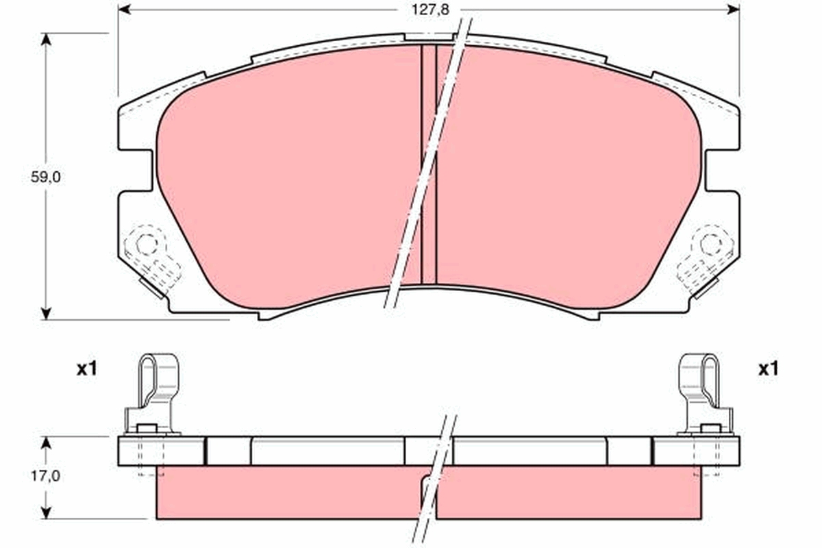 TRW Bremseklodser gdb1179 for SUBARU