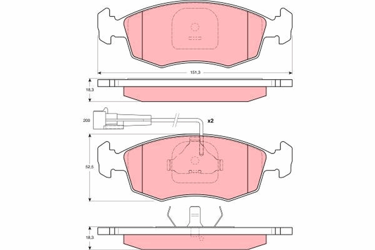 TRW Bremseklodser gdb1341 for FIAT