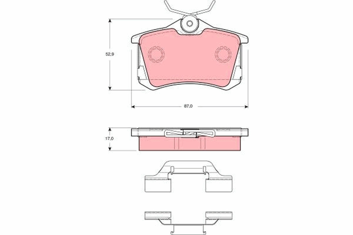 TRW Bremseklodser gdb1416 for SKODA