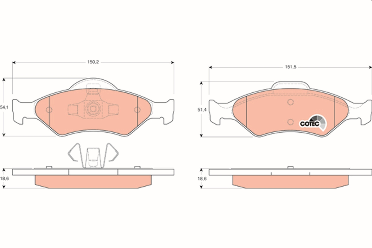 TRW Bremseklodser gdb1418 for FORD MAZDA